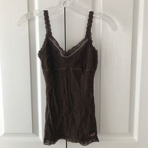 Brown lacey tank top